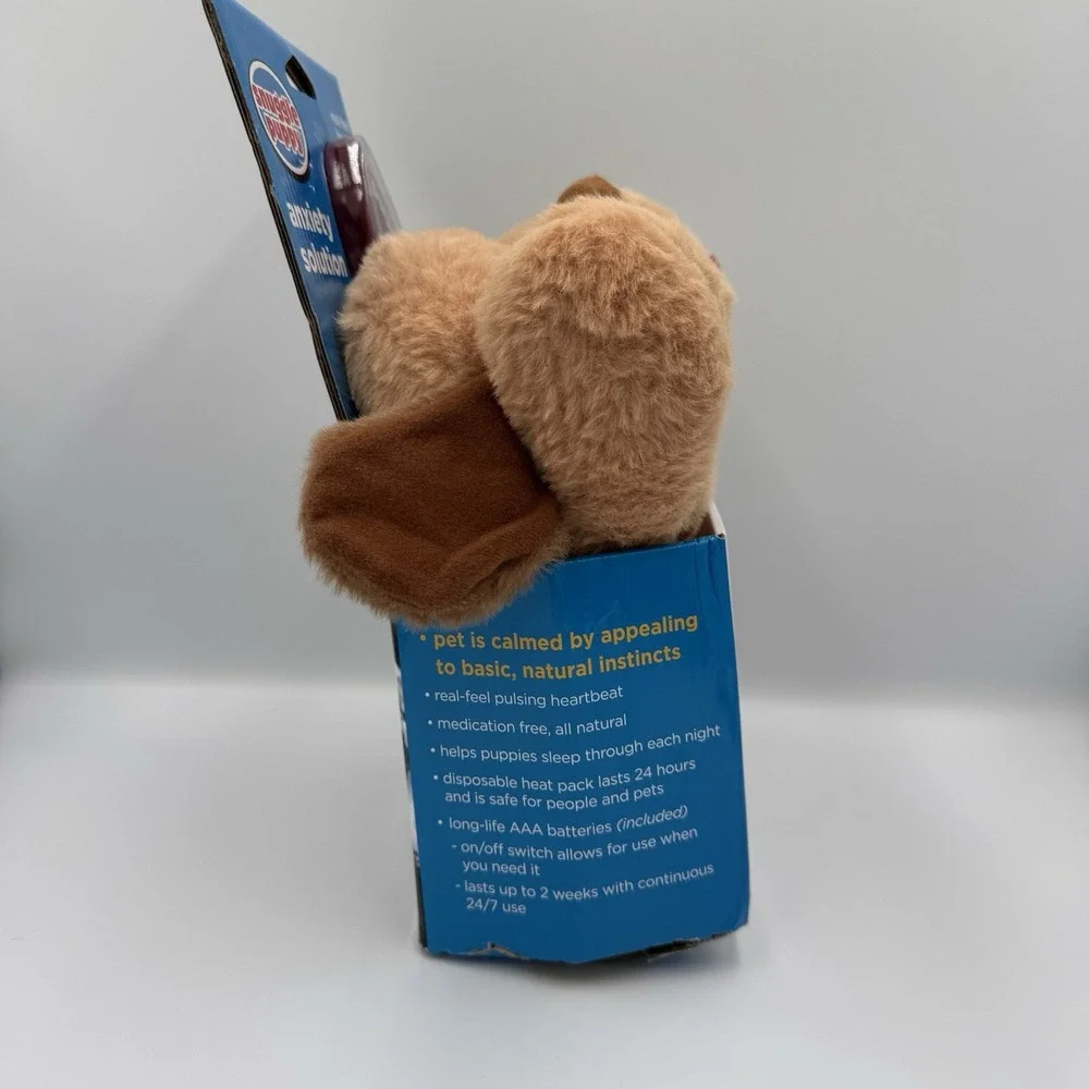 Original Snuggle Puppy Heartbeat Stuffed Toy Dogs Anxiety - Brown - New - Picture 3 of 7